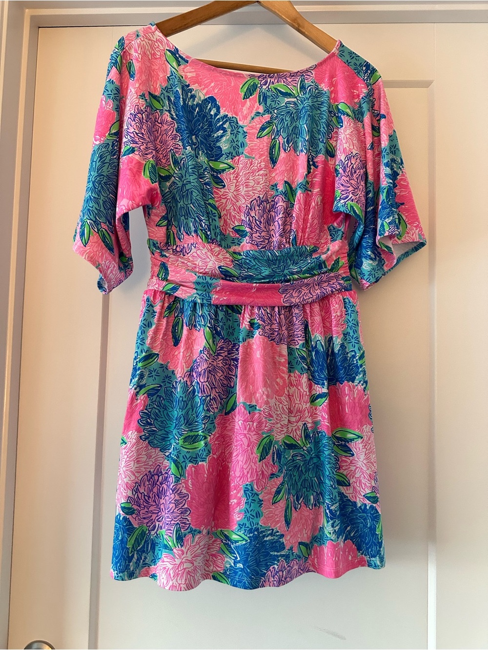 🩷💙 NWT! LILLY PULITZER Parigi Beach House Blooms Boat Neck Romper - Size Small